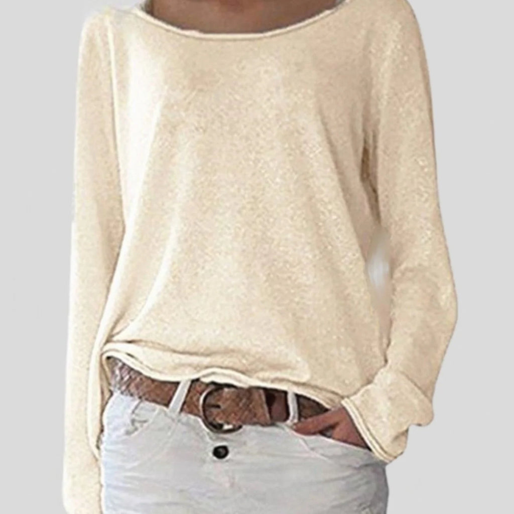 Essence Collection | Women's Lightweight Pullover Sweater with Relaxed Fit | Long Sleeve Casual Layer for Everyday Comfort 0