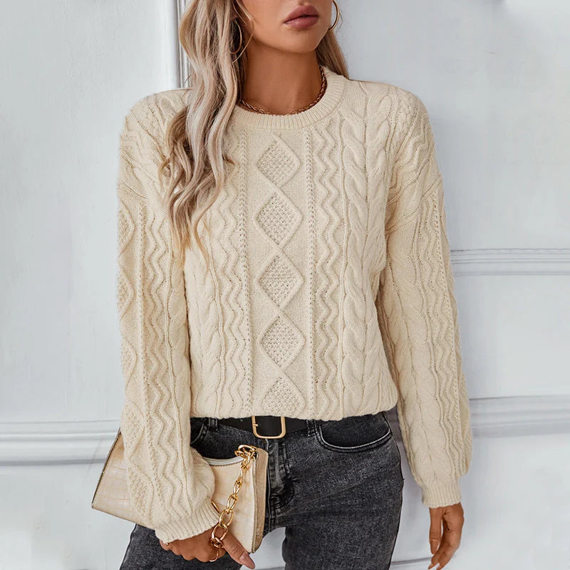 Fern Collection | Women's Jumper with Cable Knit Texture | Relaxed Fit for Cozy Comfort 4