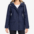 Genevieve  - Casual Long Sleeve Hooded Jacket