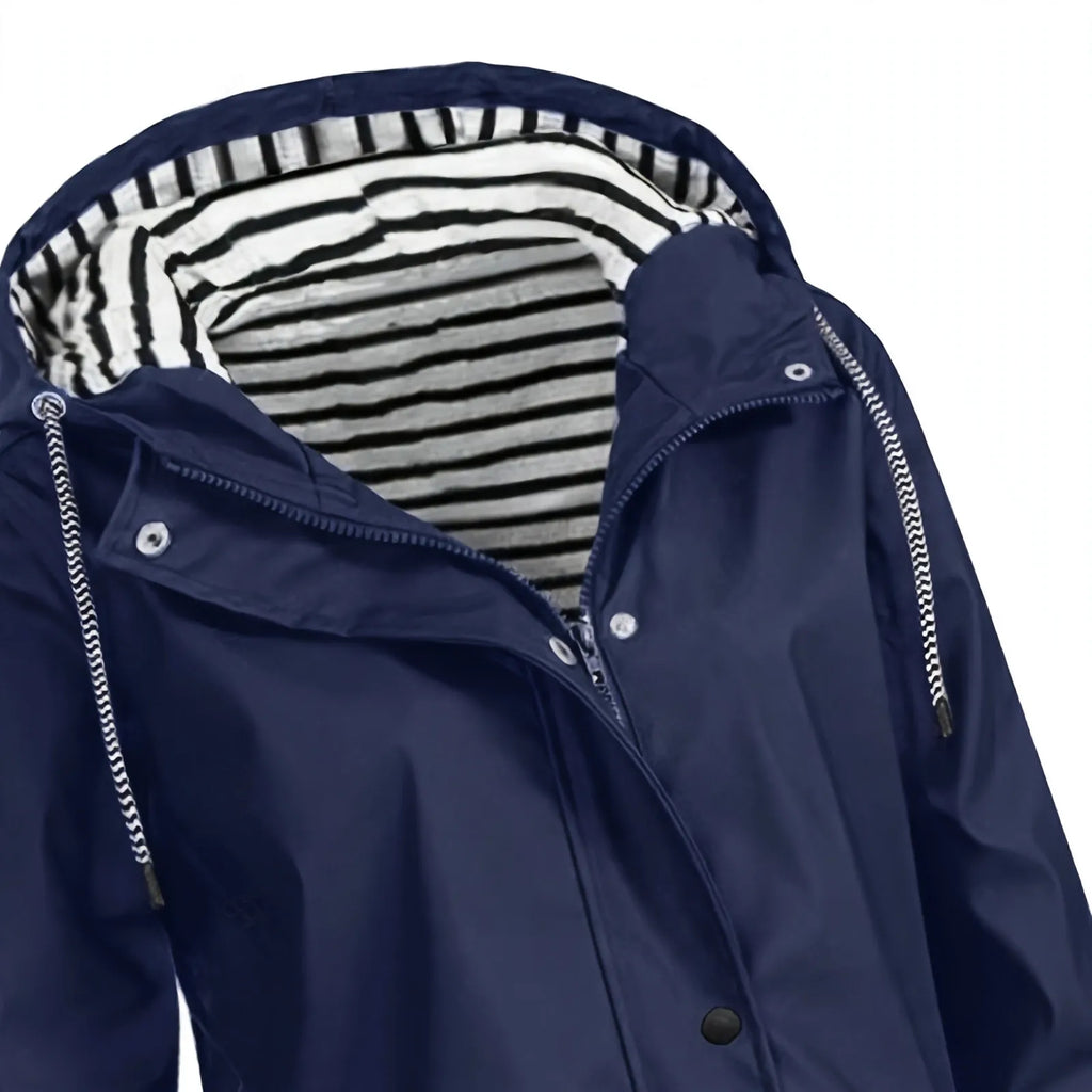 Genevieve  - Casual Long Sleeve Hooded Jacket