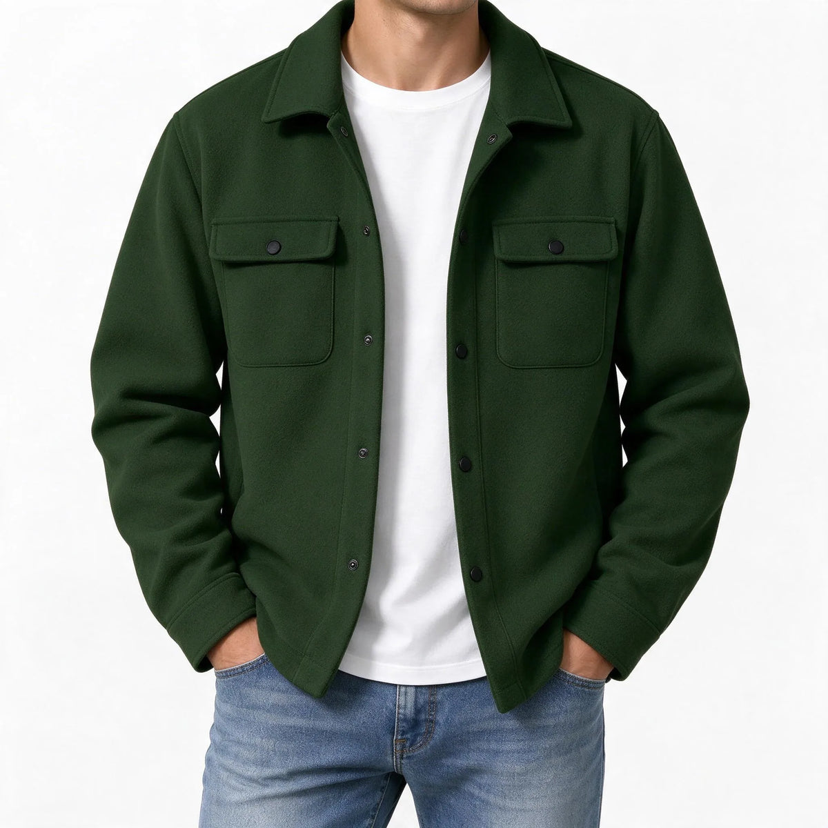 Gregg  - Casual Button Front Shirt Jacket