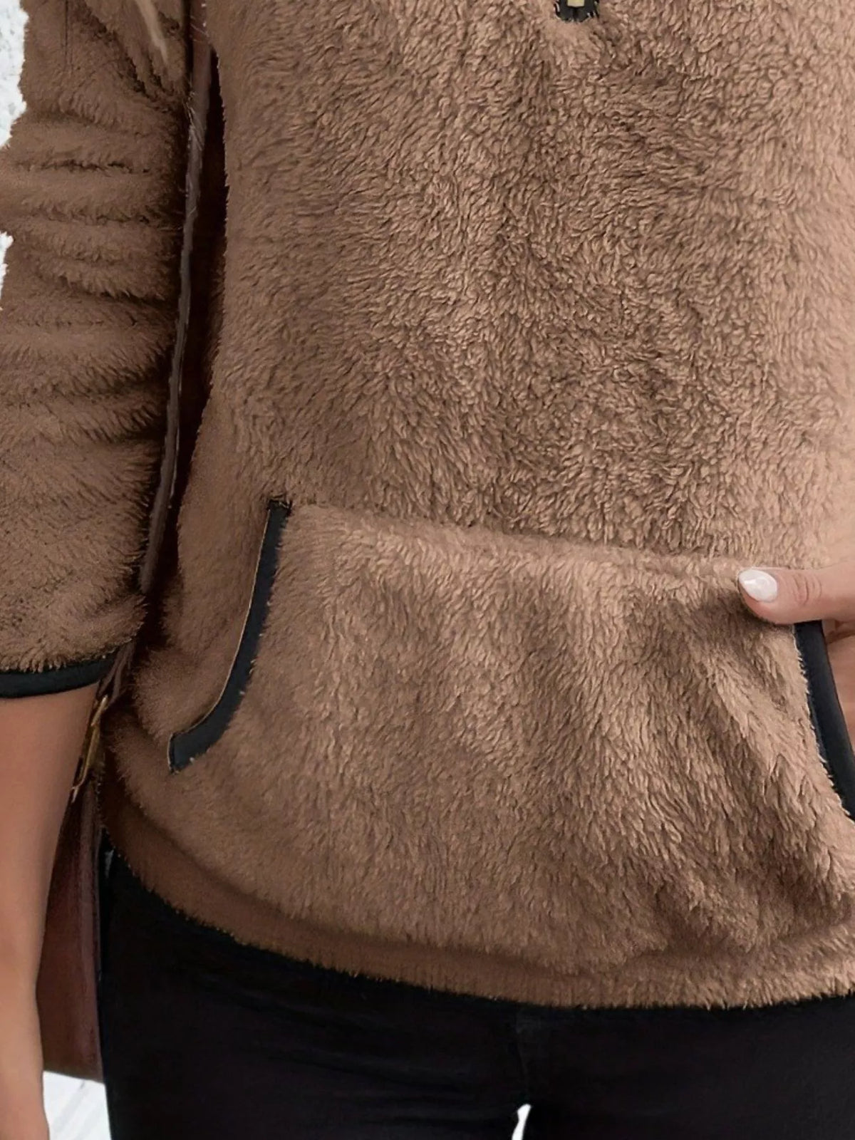 Helen Collection | Women's Half-Zip Fleece Pullover with Kangaroo Pocket | Soft, Breathable Sweater for Casual Comfort 1