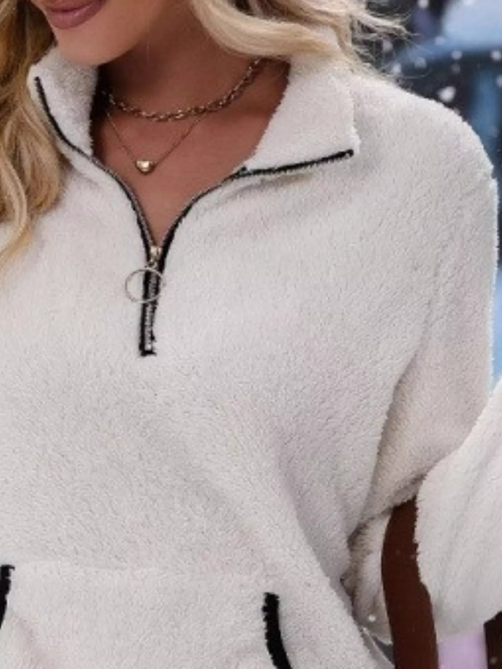 Helen Collection | Women's Half-Zip Fleece Pullover with Kangaroo Pocket | Soft, Breathable Sweater for Casual Comfort 5