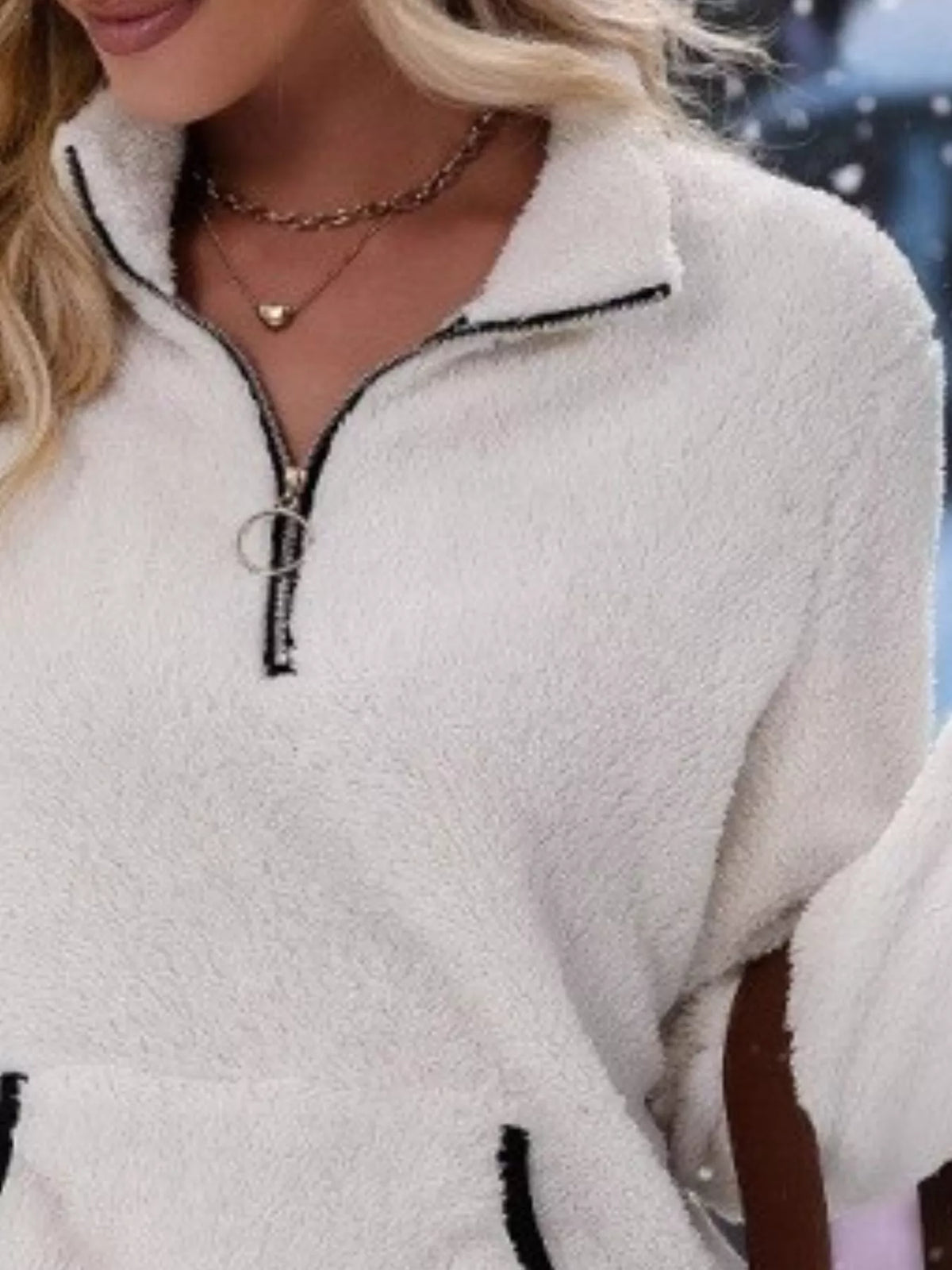 Helen Collection | Women's Half-Zip Fleece Pullover with Kangaroo Pocket | Soft, Breathable Sweater for Casual Comfort 5