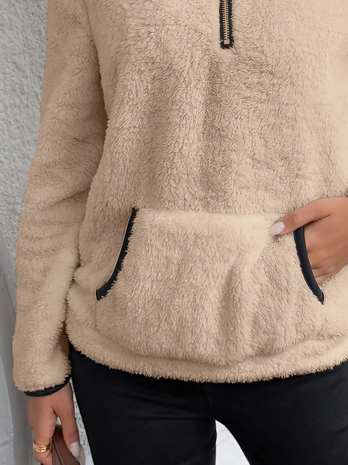Helen Collection | Women's Half-Zip Fleece Pullover with Kangaroo Pocket | Soft, Breathable Sweater for Casual Comfort 7