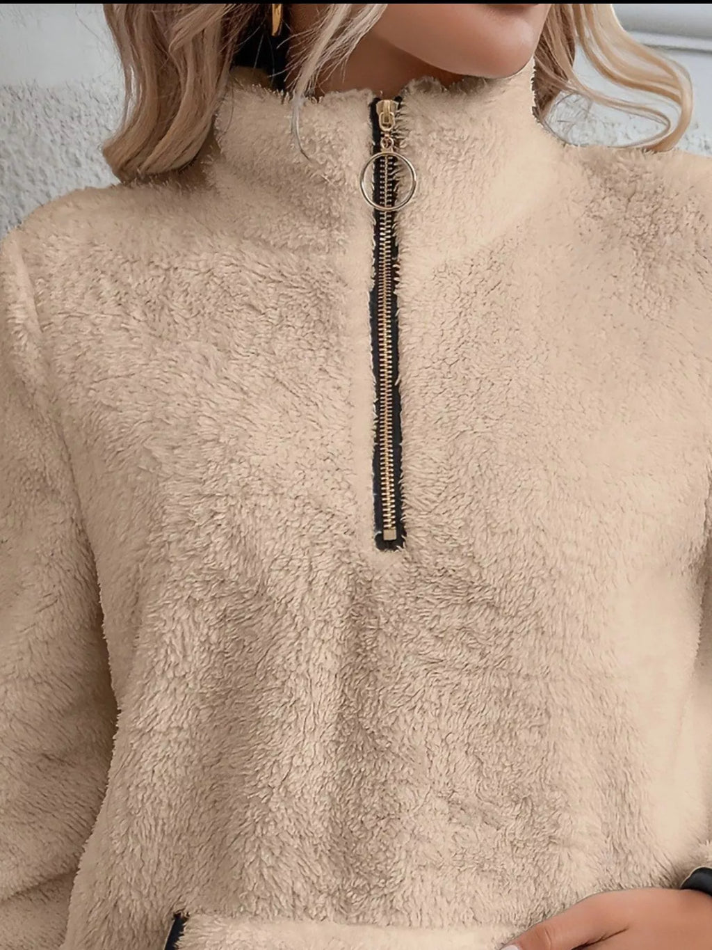 Helen Collection | Women's Half-Zip Fleece Pullover with Kangaroo Pocket | Soft, Breathable Sweater for Casual Comfort 8