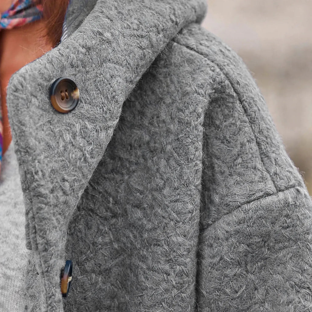 Iris  - Hooded Relaxed Mid Length Coat