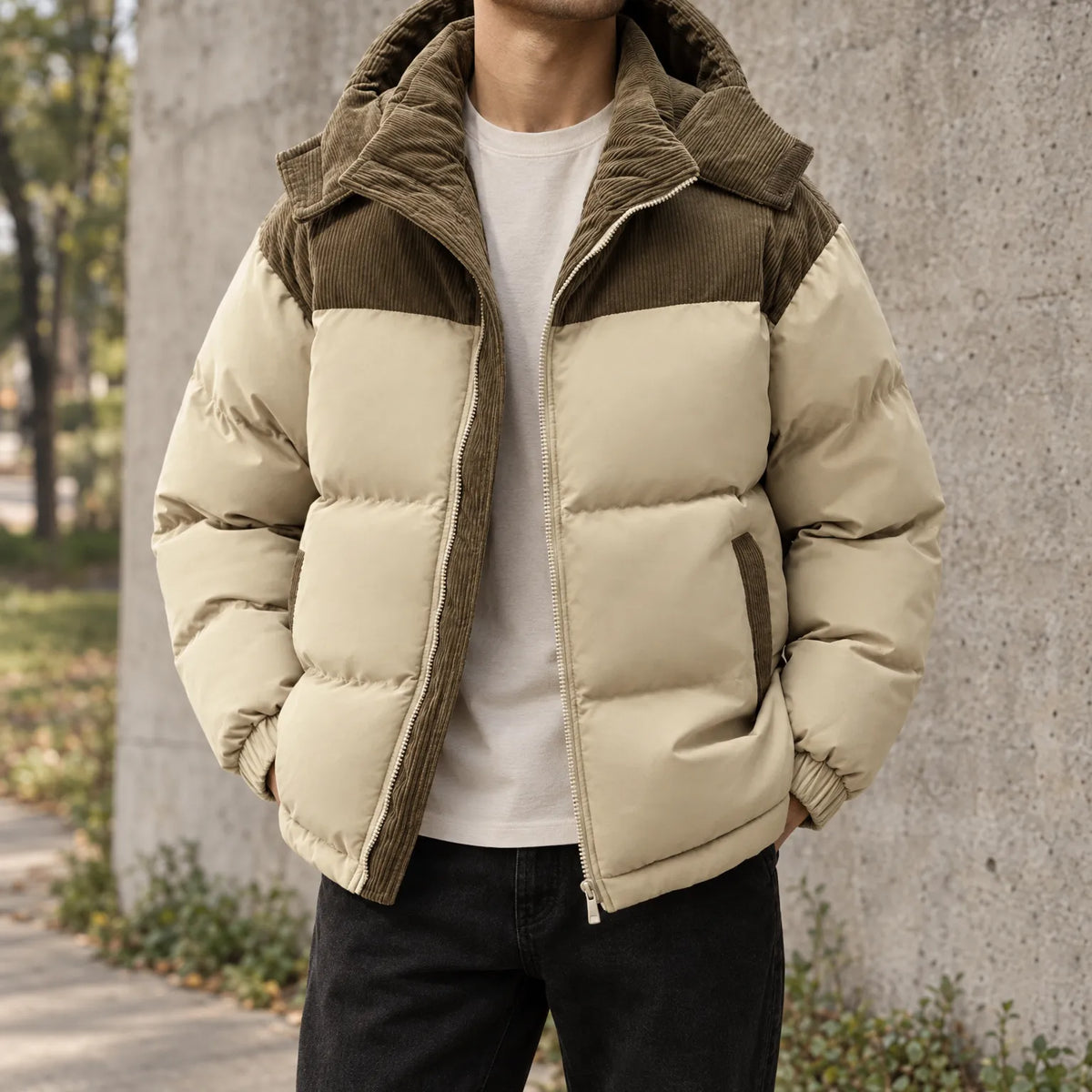 Johnathan  - Men's Color Block Puffer Jacket