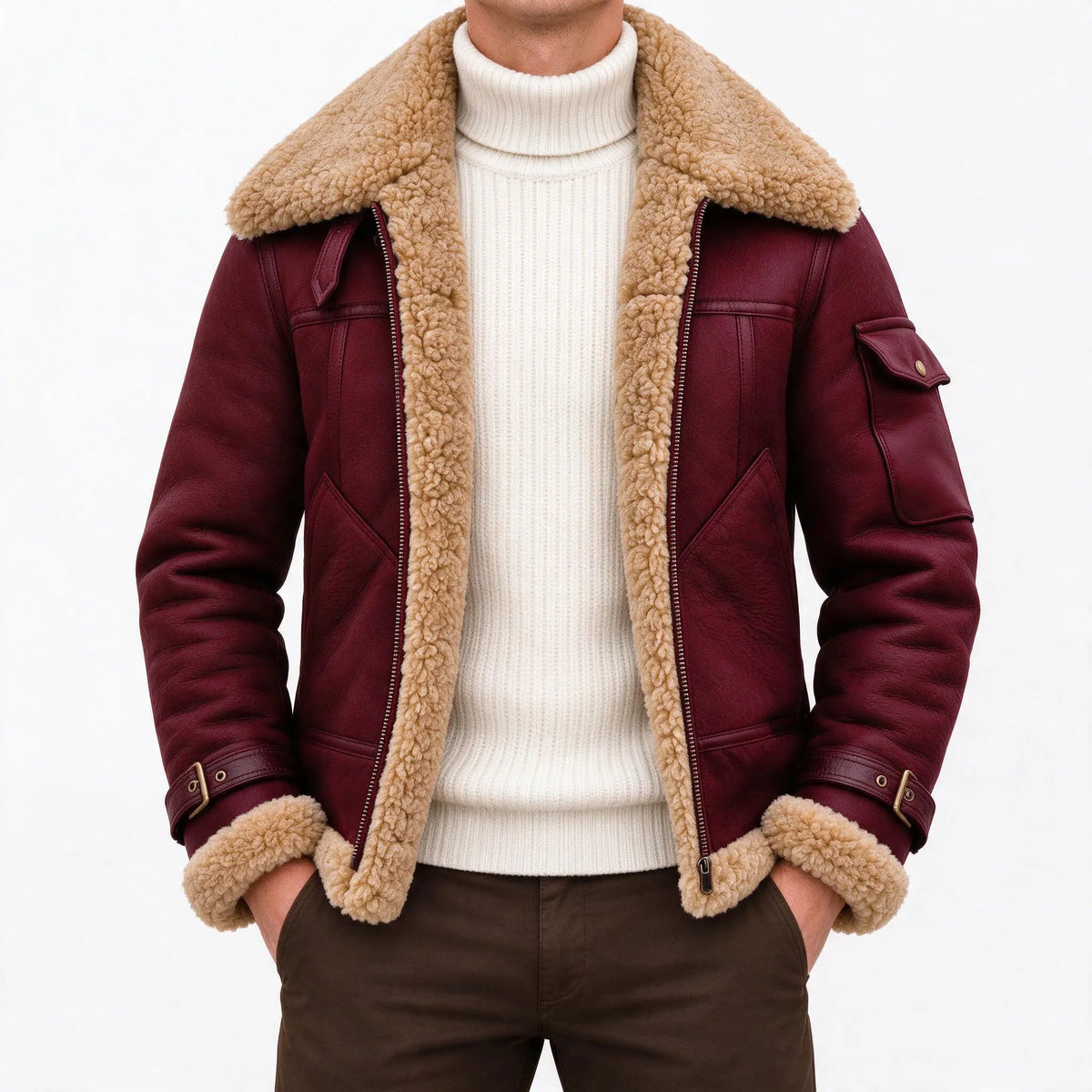 Jon  - Zip Front Aviator Flight Jacket