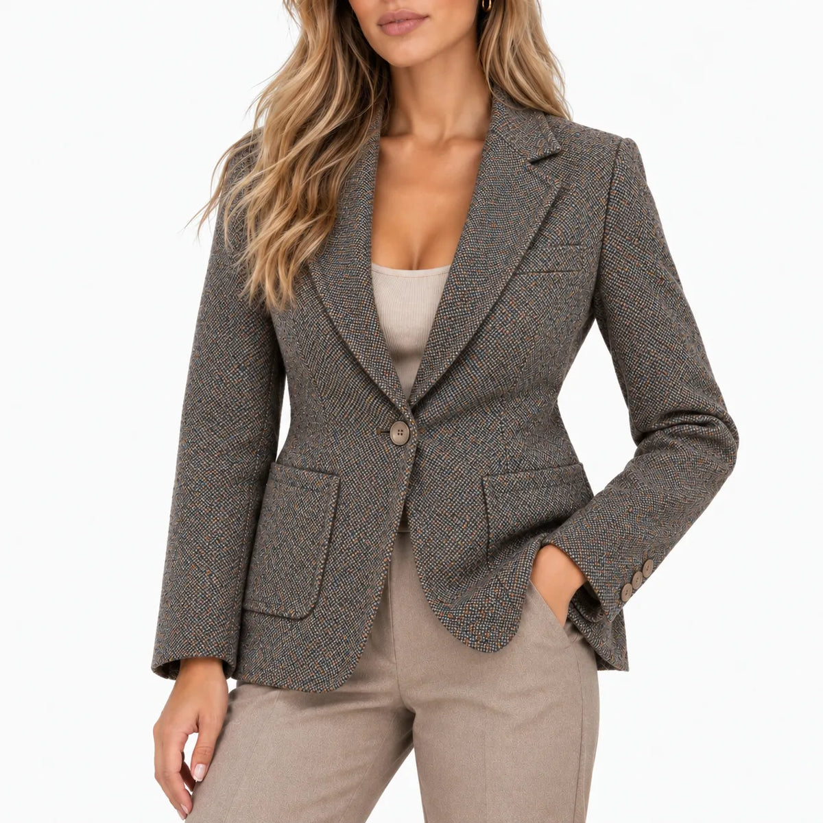 Julie  - Classic Single Button Tailored Blazer