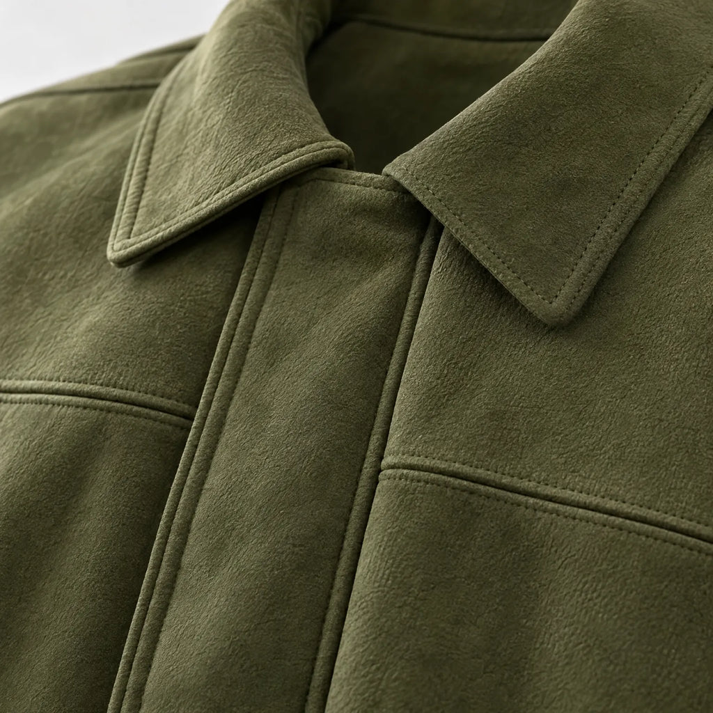 June - Drop-Shoulder Vintage Bomber Jacket 