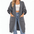 Kari  - Long Open Front Knit Cardigan