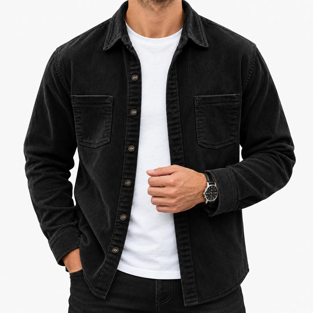 Kenneth  - Relaxed Collared Long Sleeve Shirt
