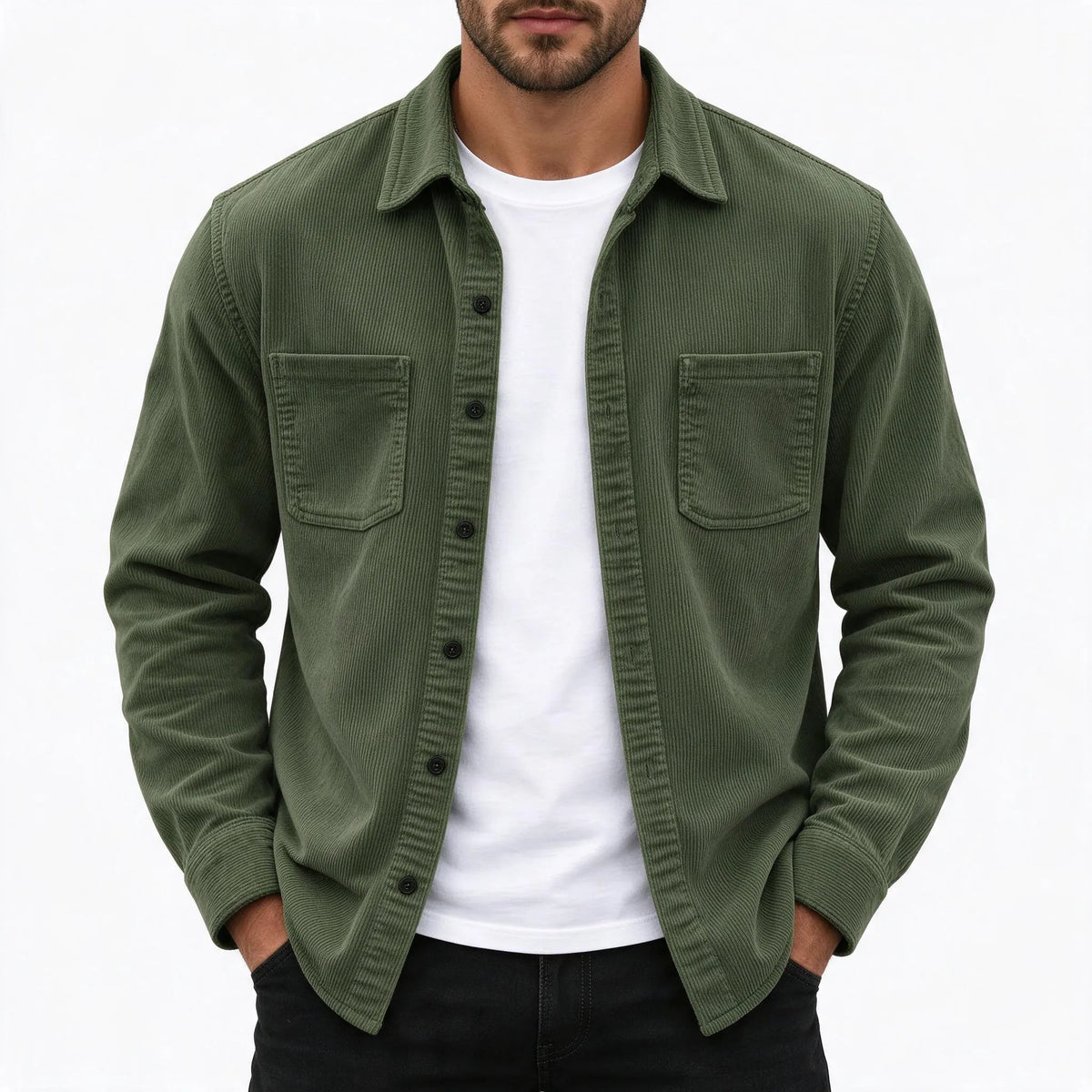 Kenneth  - Relaxed Collared Long Sleeve Shirt