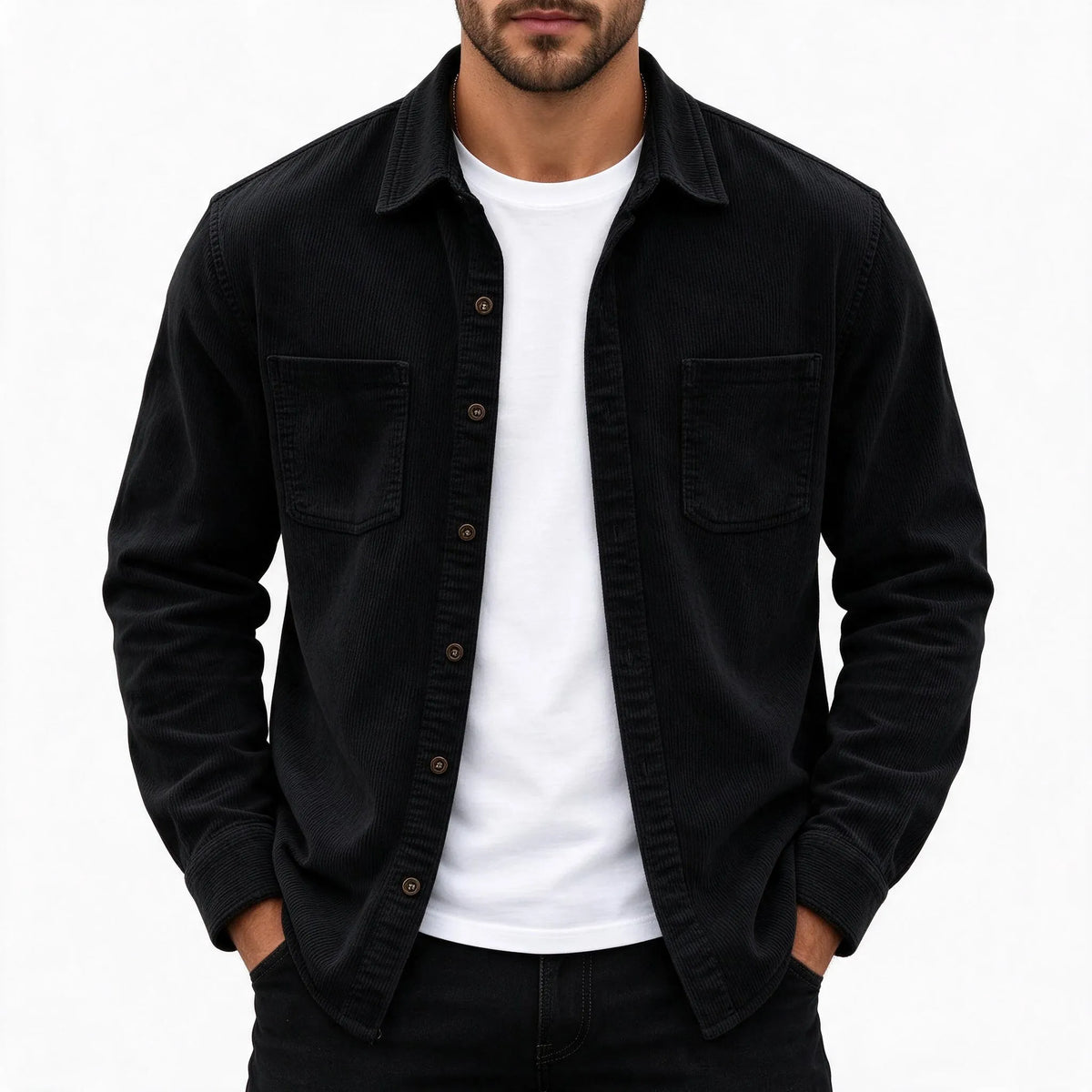 Kenneth  - Relaxed Collared Long Sleeve Shirt