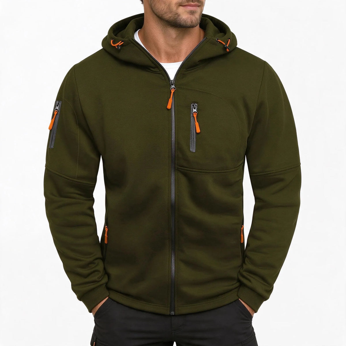 Lawrence  - Full Zip Hooded Casual Jacket