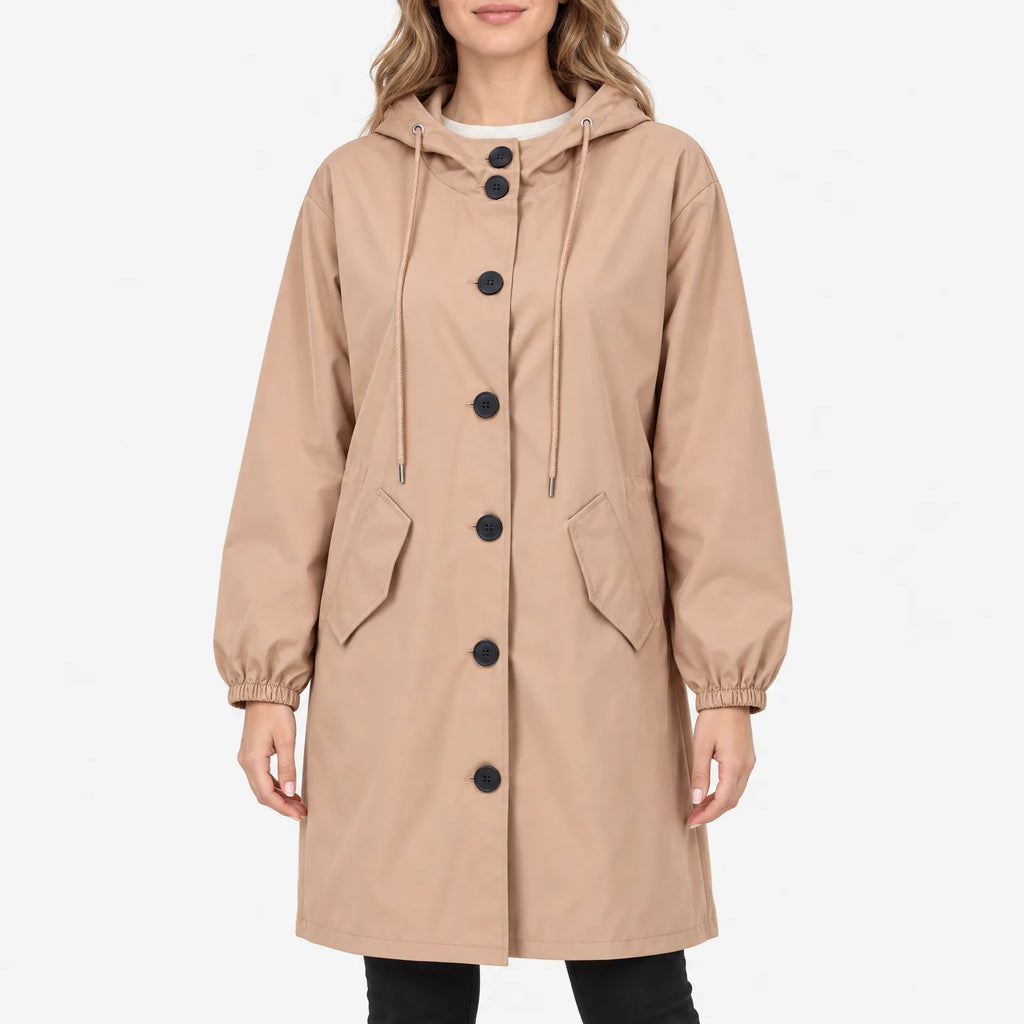 Louise  - Oversized Women's Hooded Rain Jacket