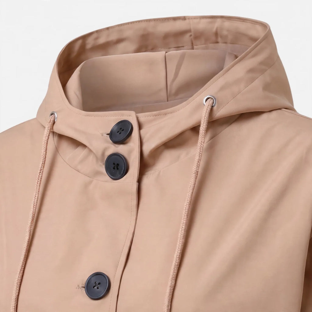 Louise  - Oversized Women's Hooded Rain Jacket