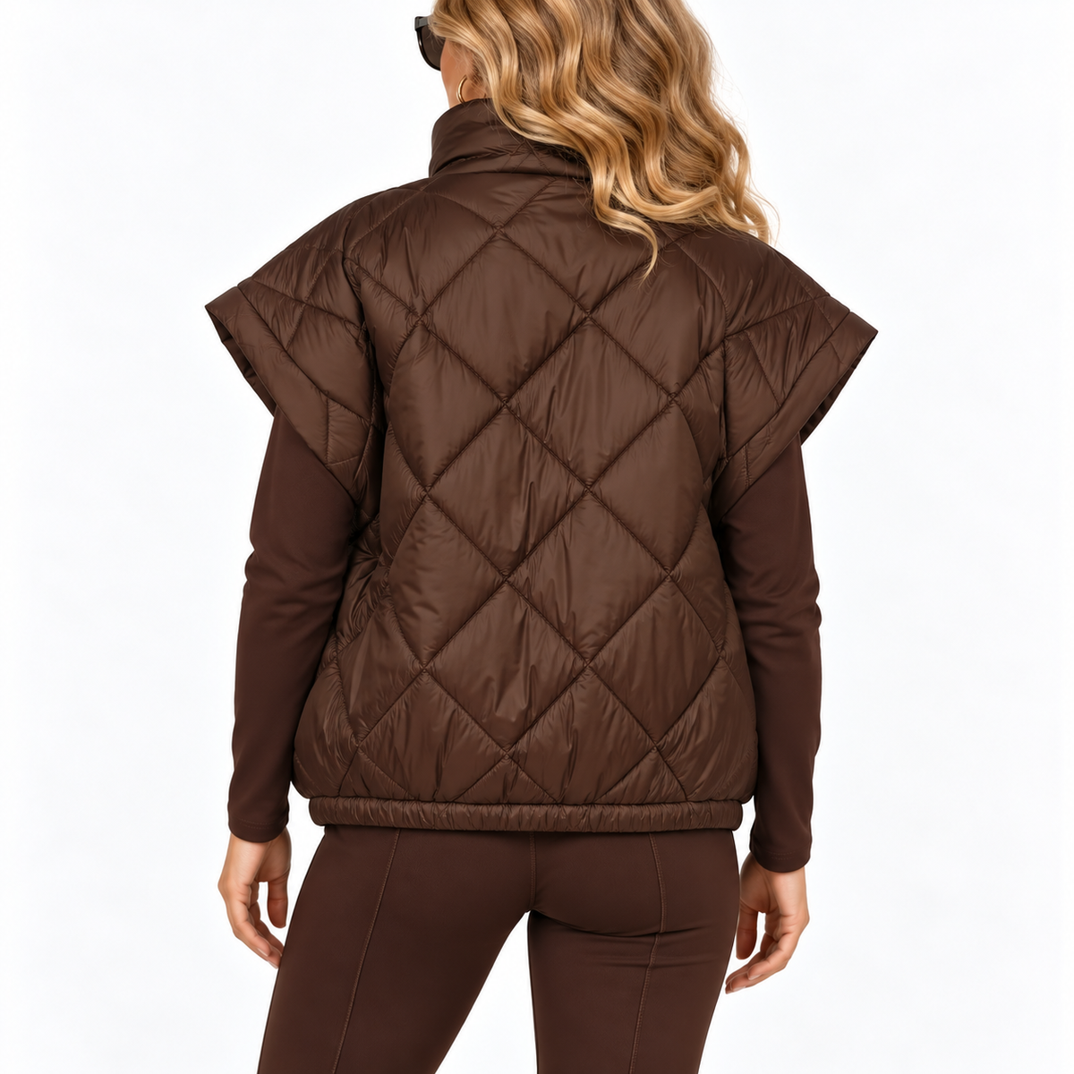 Maelle – Diamond Quilted Zip Vest