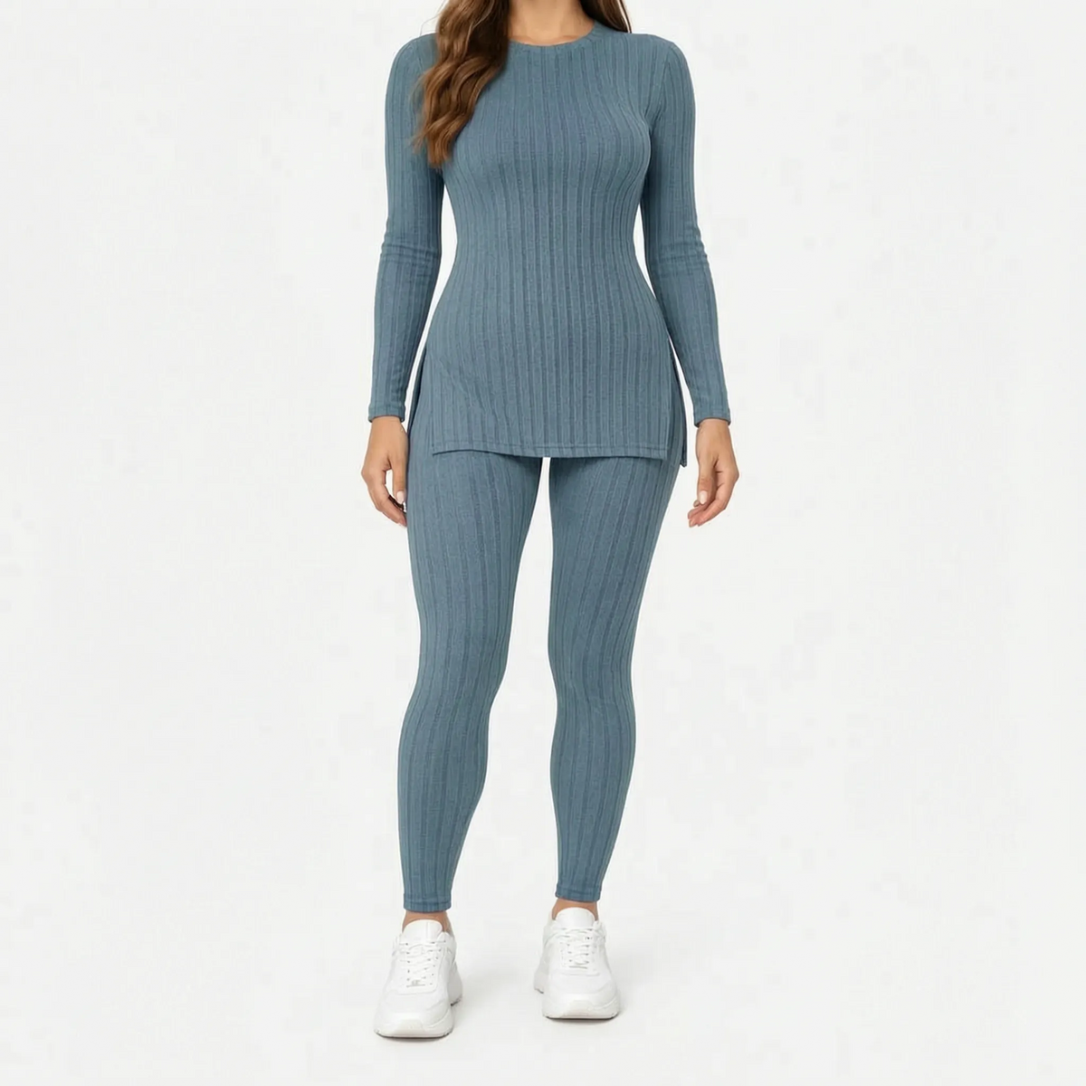 Megan- Ribbed Knit Two-Piece Set 