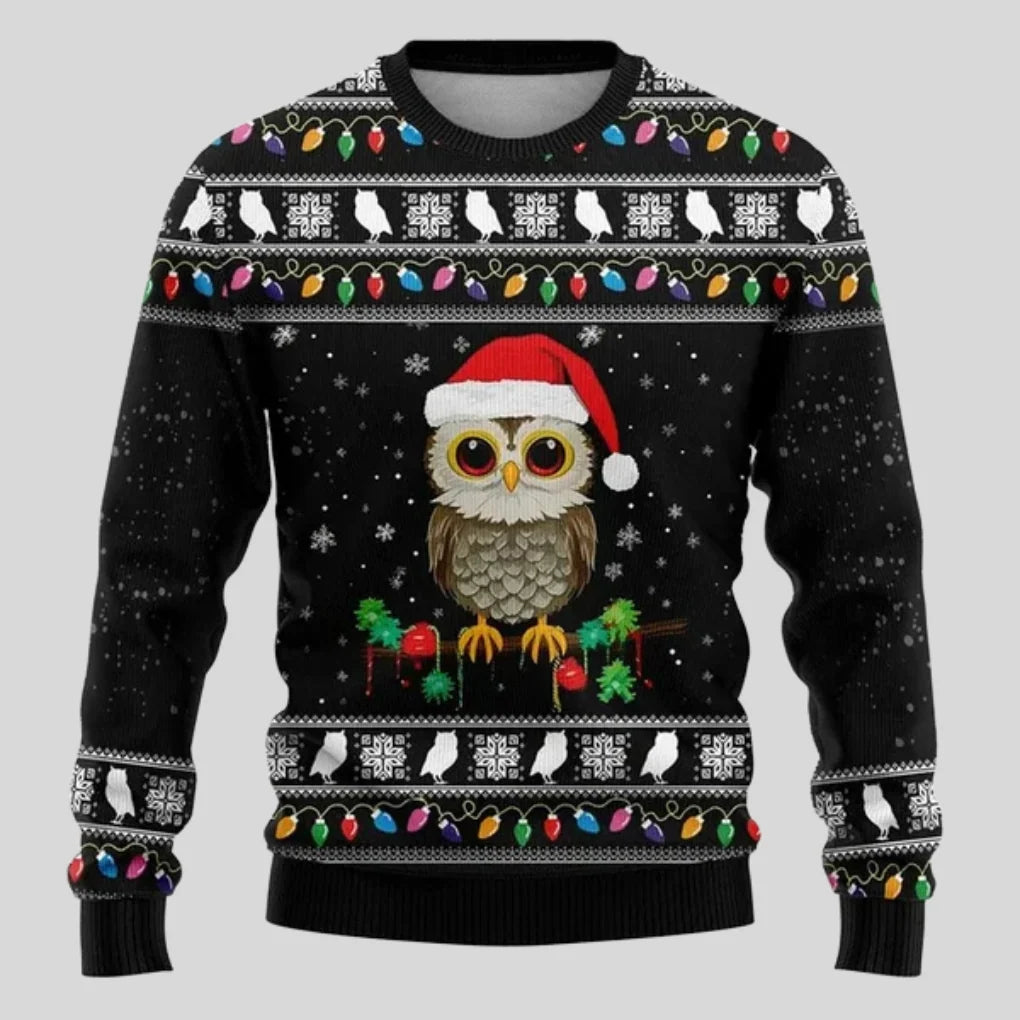 Men's Knit Cotton Christmas Sweater | Festive Polar Bear Design Casual Pullover 2