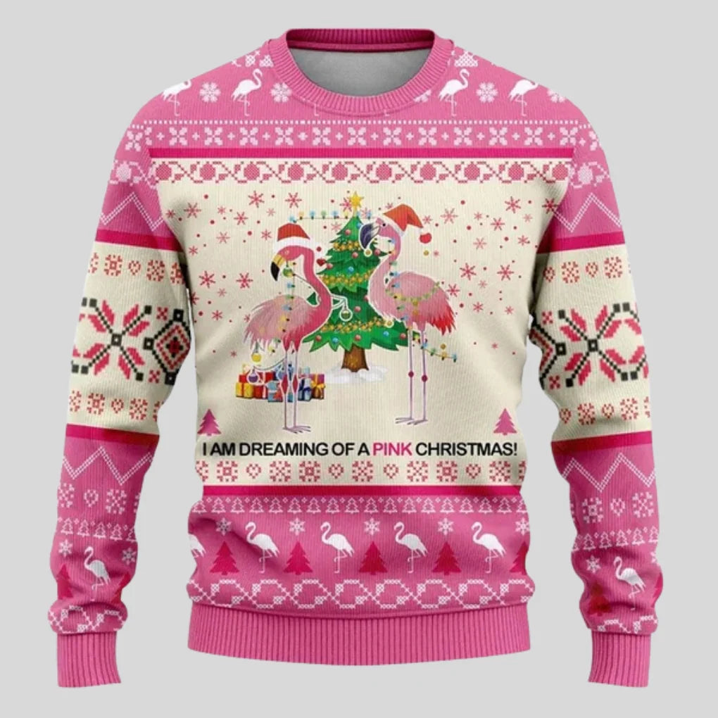 Men's Knit Cotton Christmas Sweater | Festive Polar Bear Design Casual Pullover 3