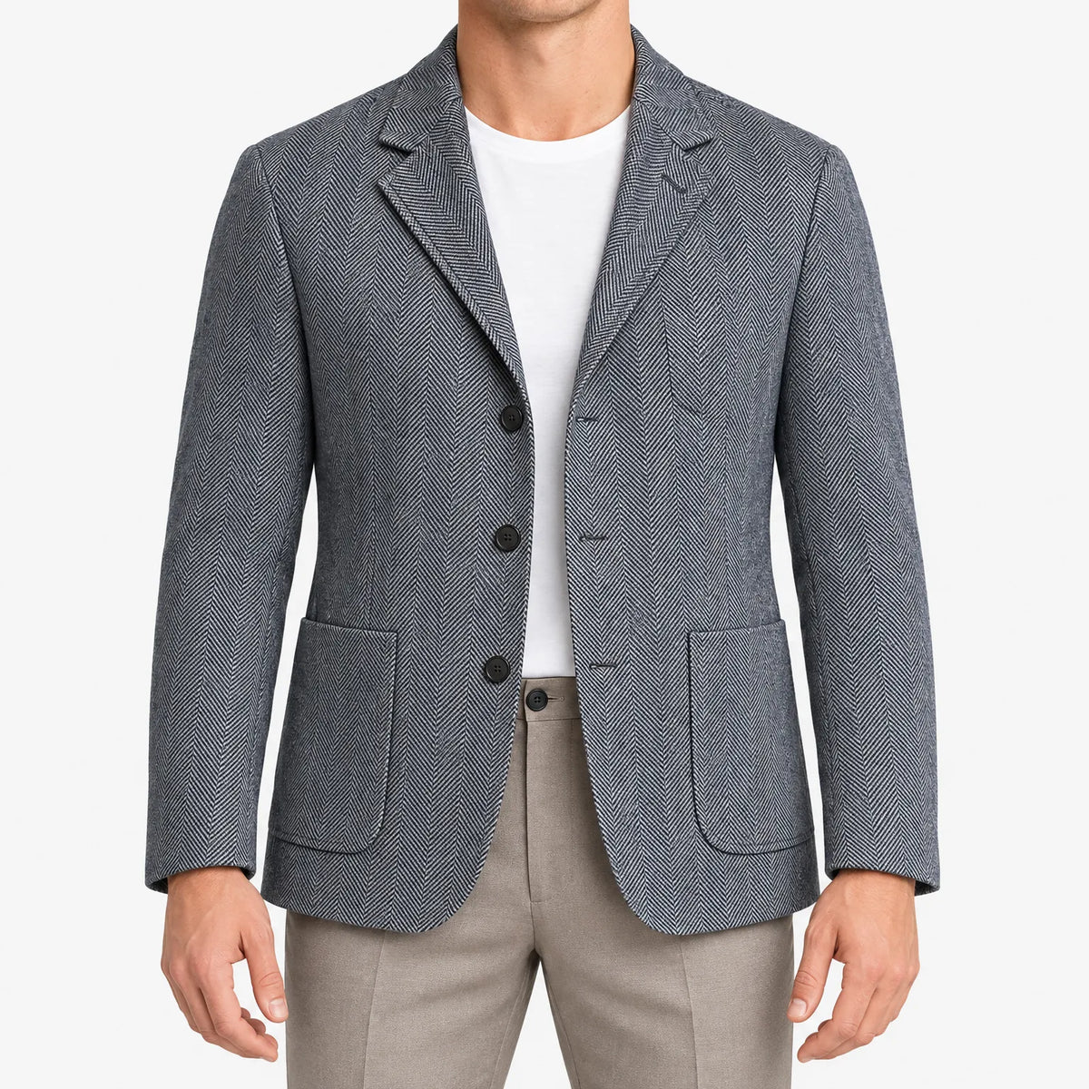 Miguel  - Slim Fit Herringbone Blazer