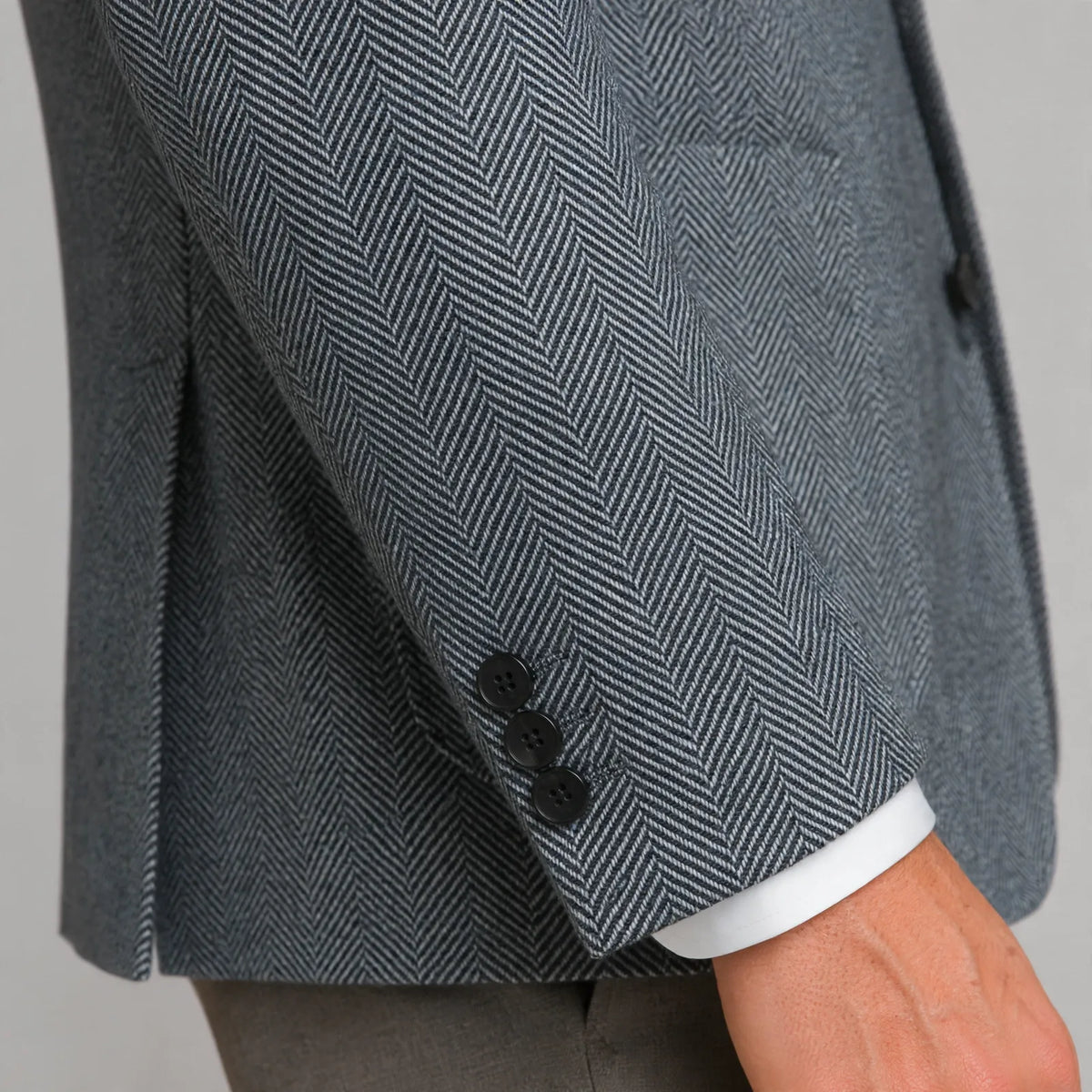 Miguel  - Slim Fit Herringbone Blazer