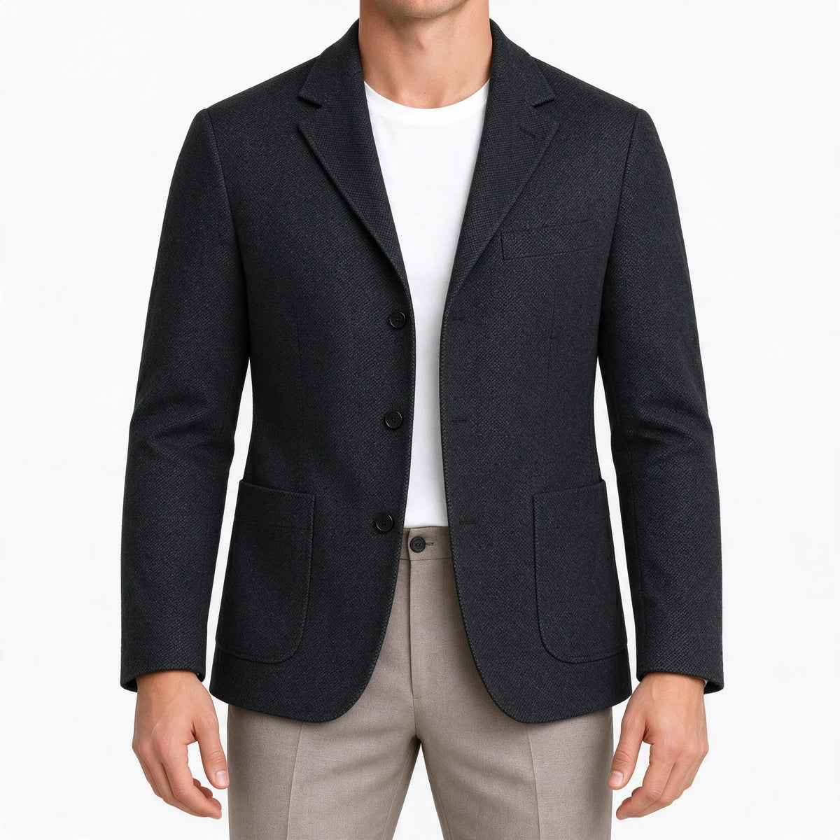 Miguel  - Slim Fit Herringbone Blazer