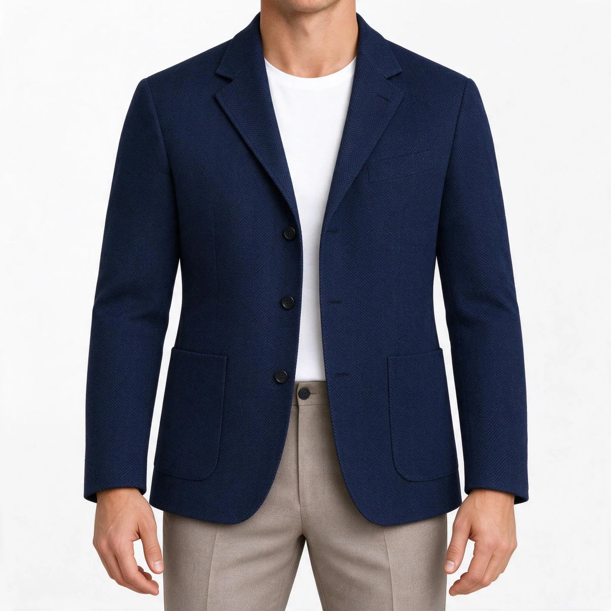 Miguel  - Slim Fit Herringbone Blazer