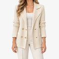 Muriel  - Ribbed Knit Blazer Jacket