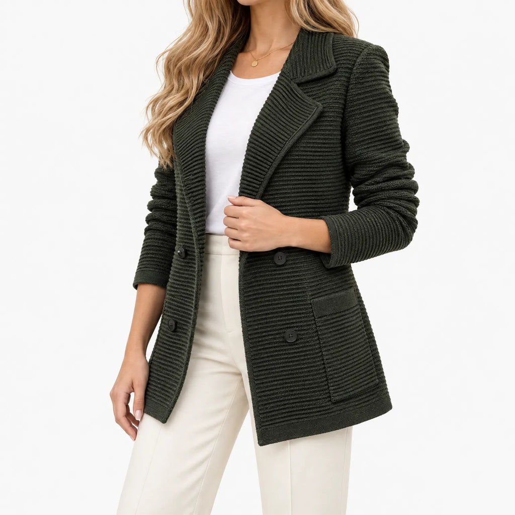 Muriel  - Ribbed Knit Blazer Jacket