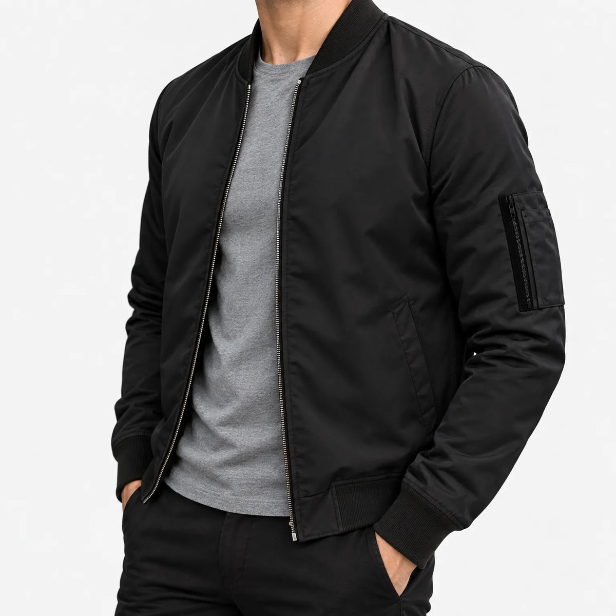 Myron  - Classic Zip-Up Bomber Jacket