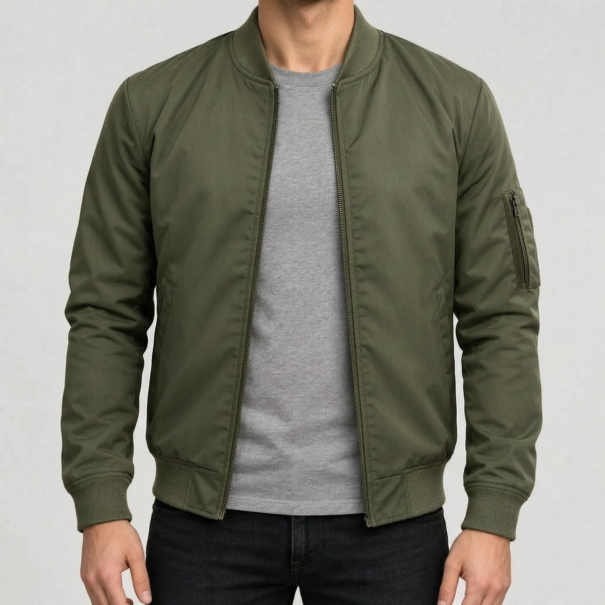 Myron  - Classic Zip-Up Bomber Jacket