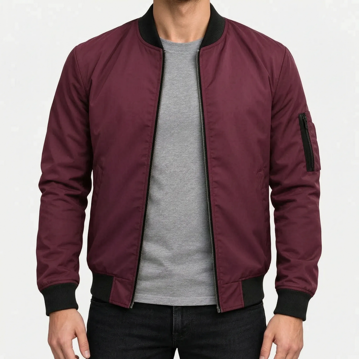 Myron  - Classic Zip-Up Bomber Jacket