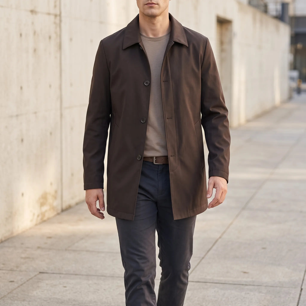 Raymond  - Classic Collared Mid Length Jacket