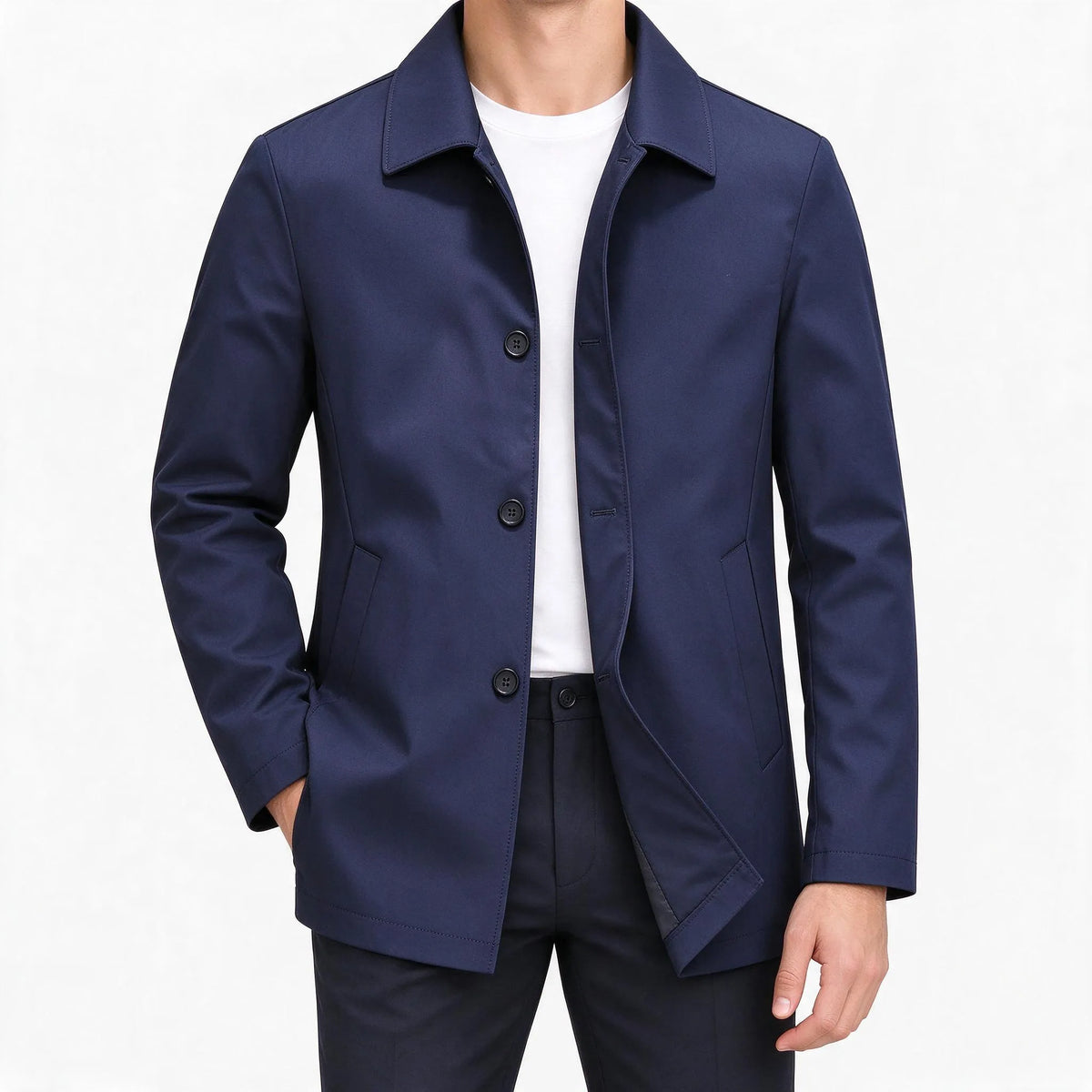 Raymond  - Classic Collared Mid Length Jacket