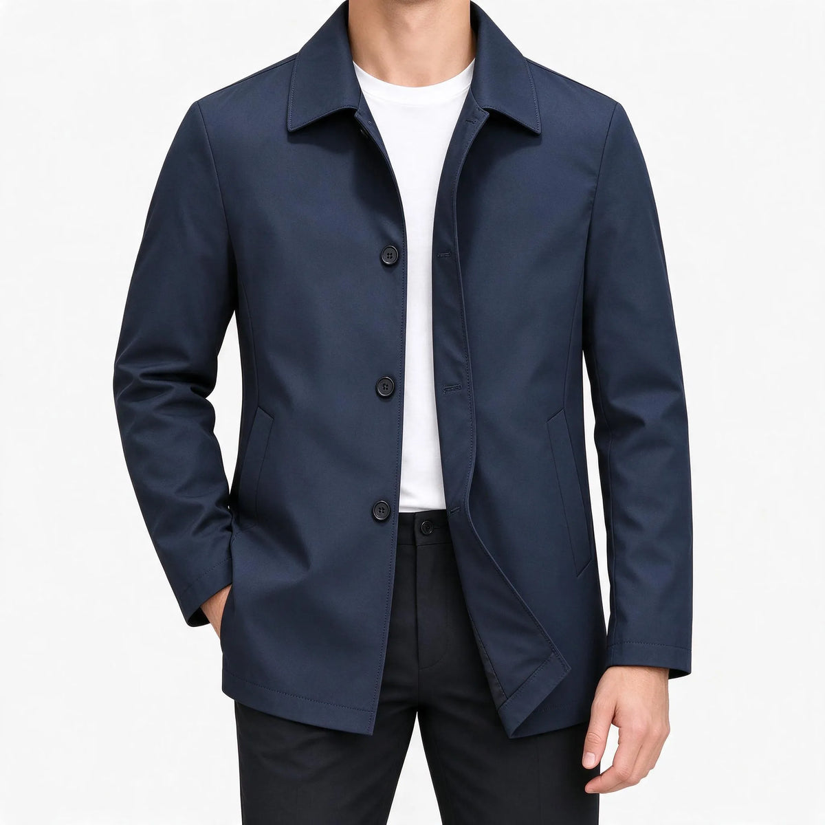 Raymond  - Classic Collared Mid Length Jacket