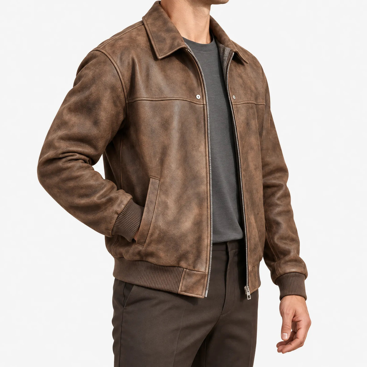 Ronnie  - Mens Leather Jacket