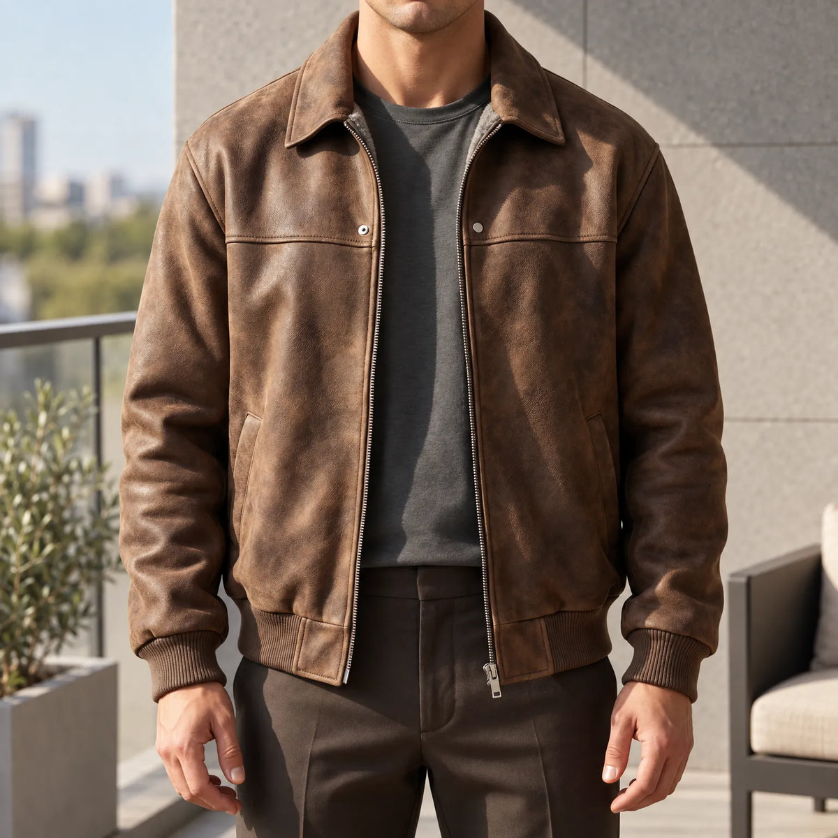 Ronnie  - Mens Leather Jacket