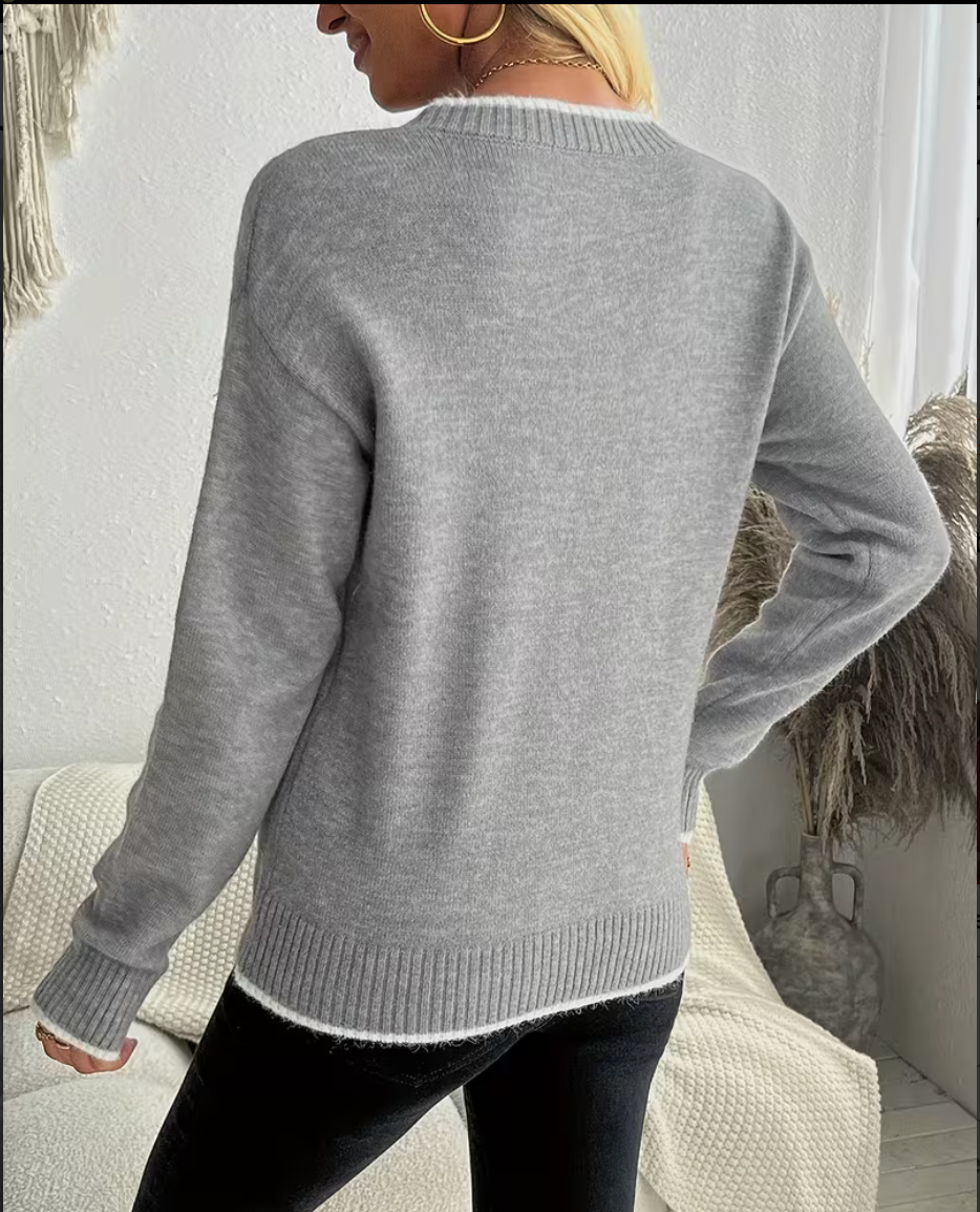 Nerina – Snowflake Knit Christmas Sweater