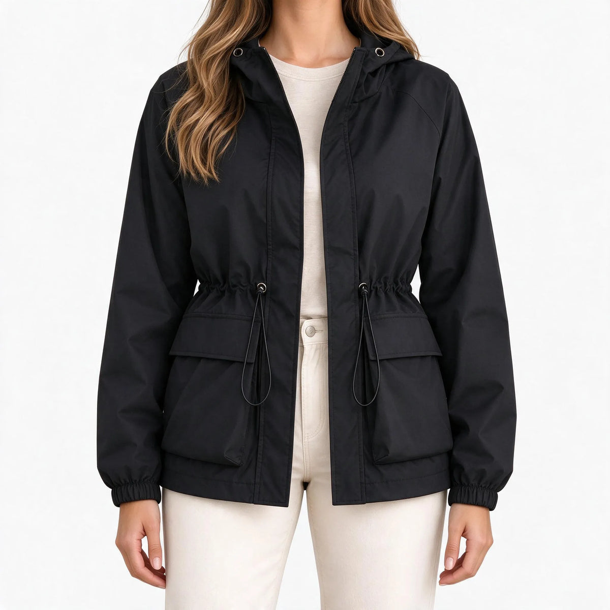 Sonja  - Hooded Windbreaker Rain Jacket