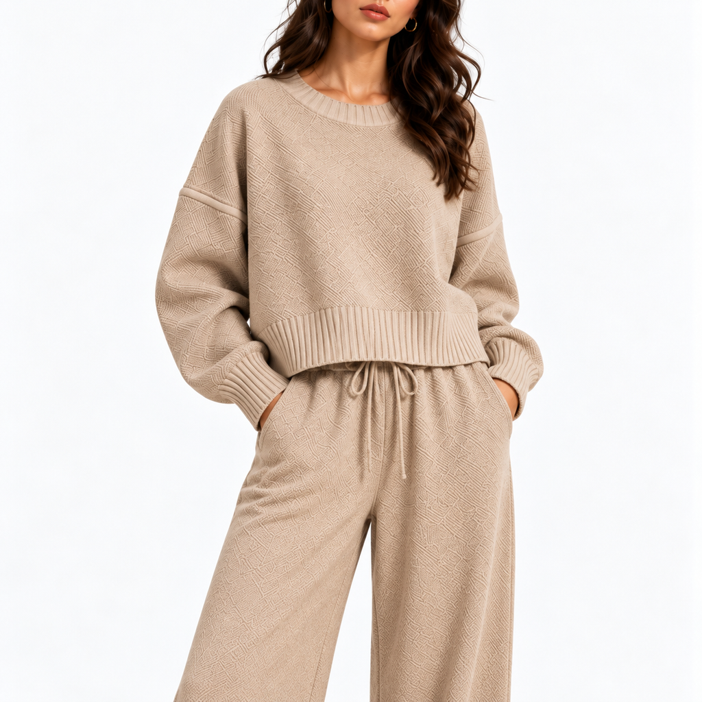 Soraya – Textured Knit Two-Piece Set