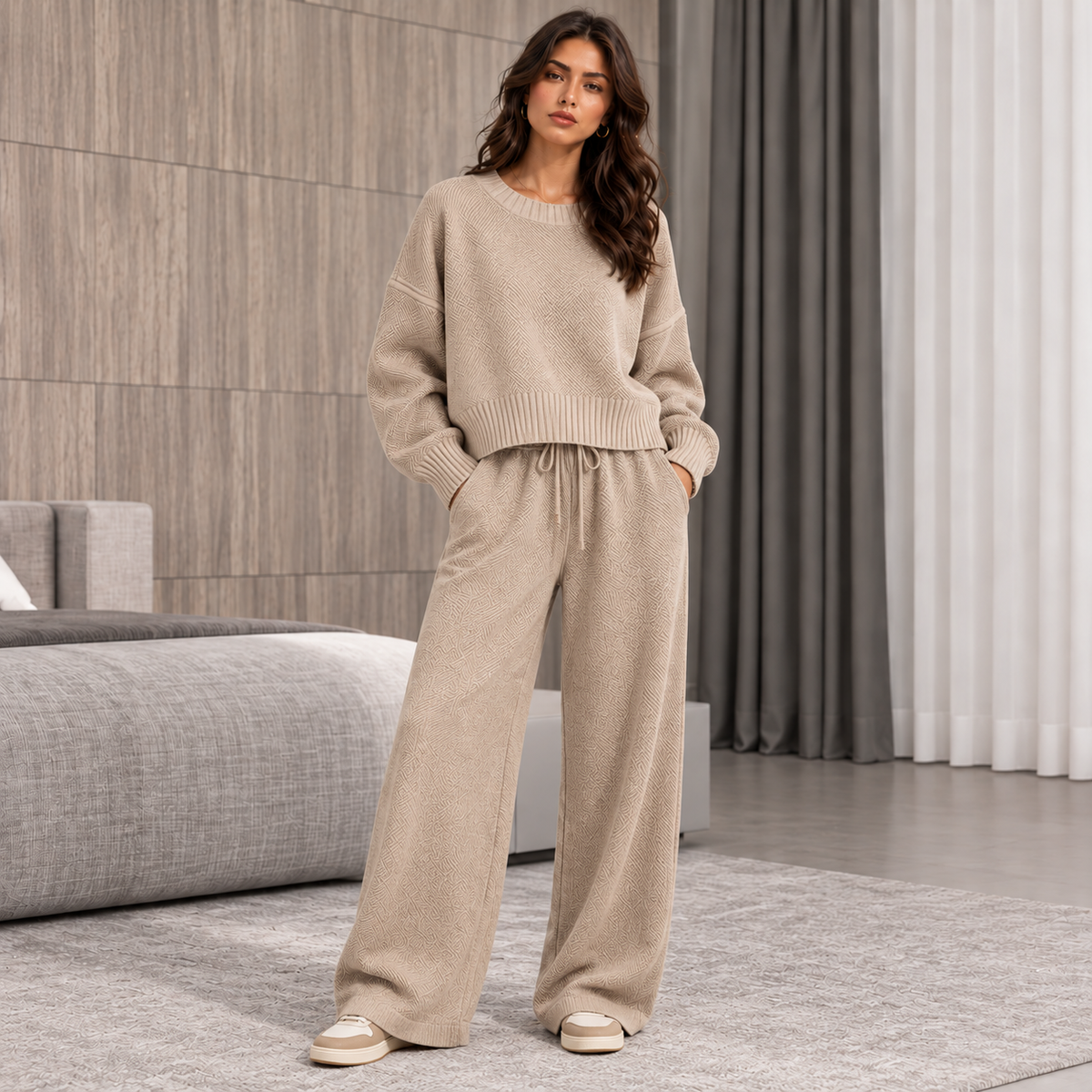 Soraya – Textured Knit Two-Piece Set