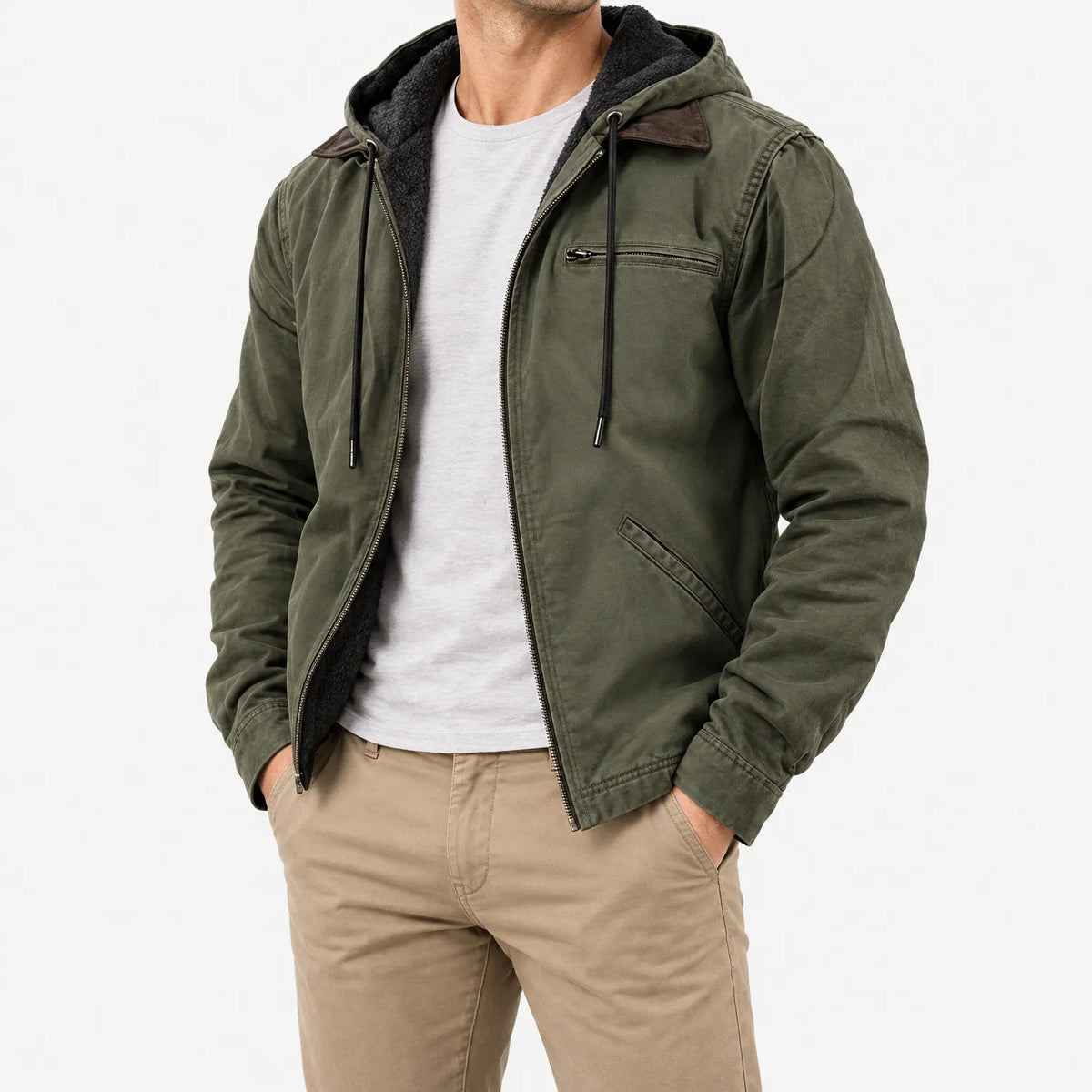 Timothy  - Men's Casual Hooded Zip Jacket