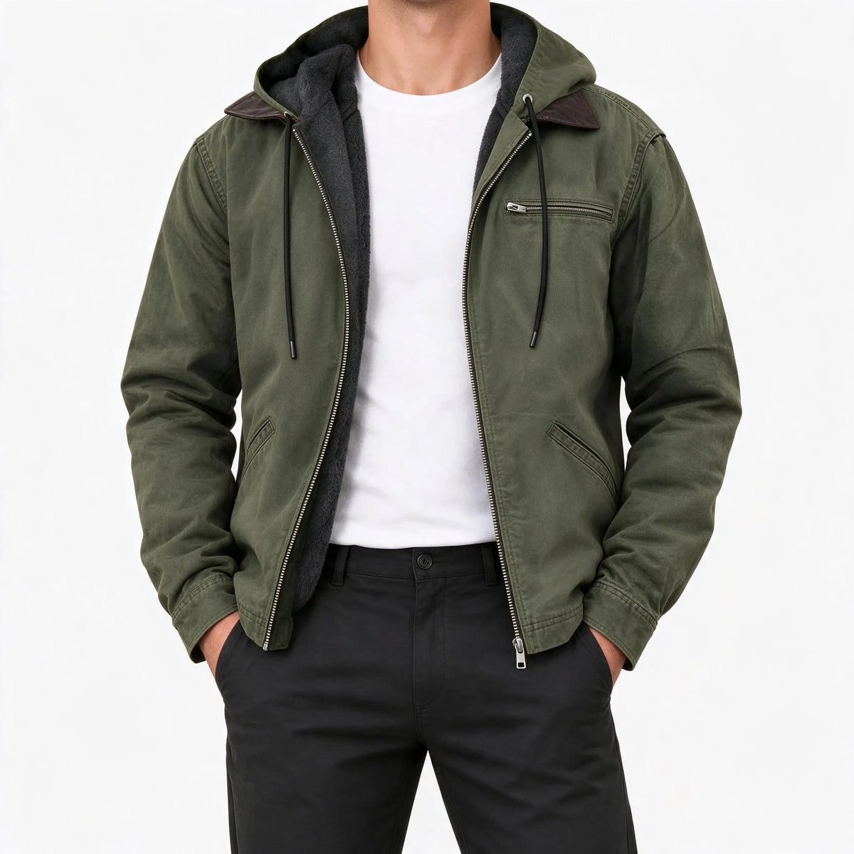 Timothy  - Men's Casual Hooded Zip Jacket