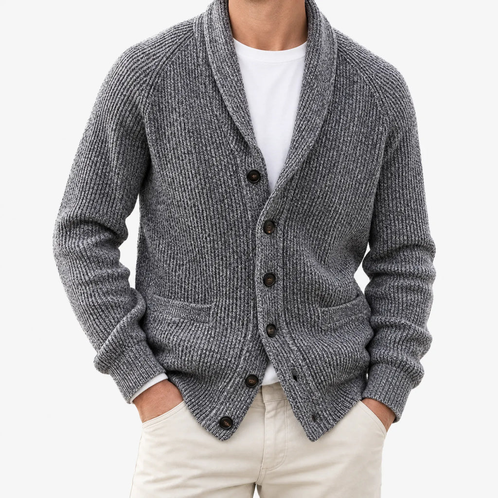 Trevor  - Button Front Knit Cardigan Sweater