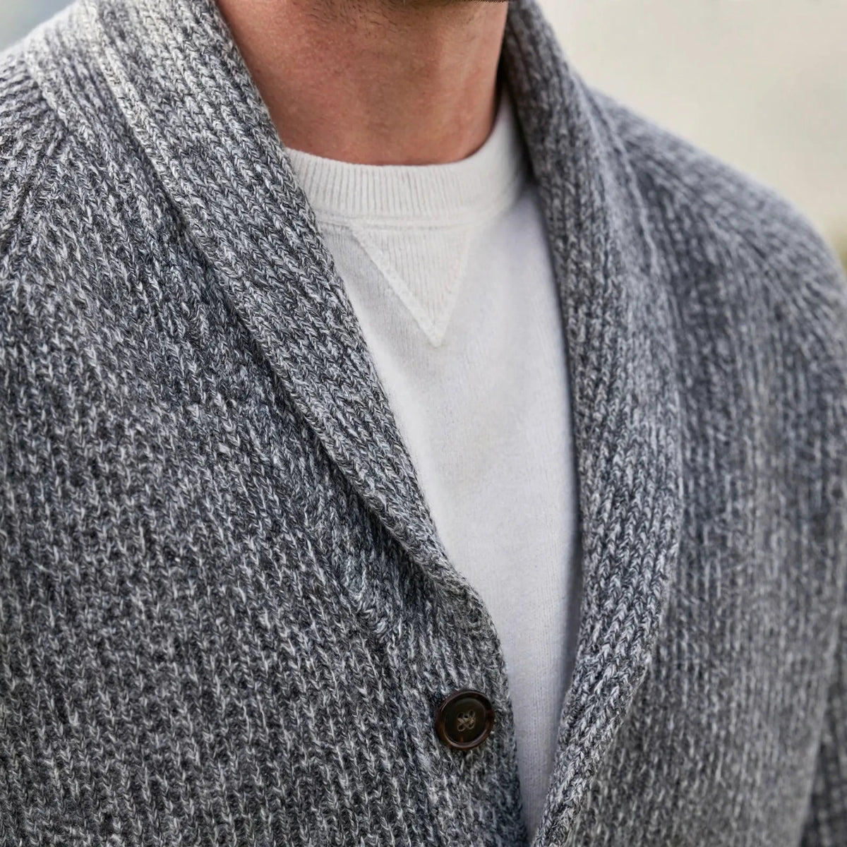Trevor  - Button Front Knit Cardigan Sweater