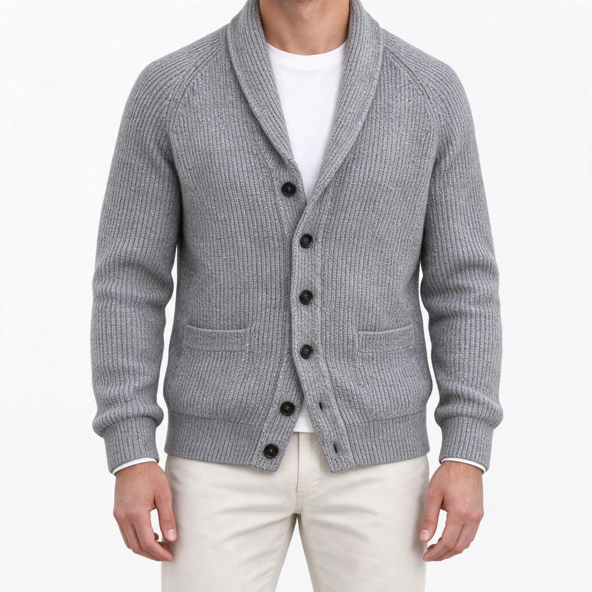 Trevor  - Button Front Knit Cardigan Sweater