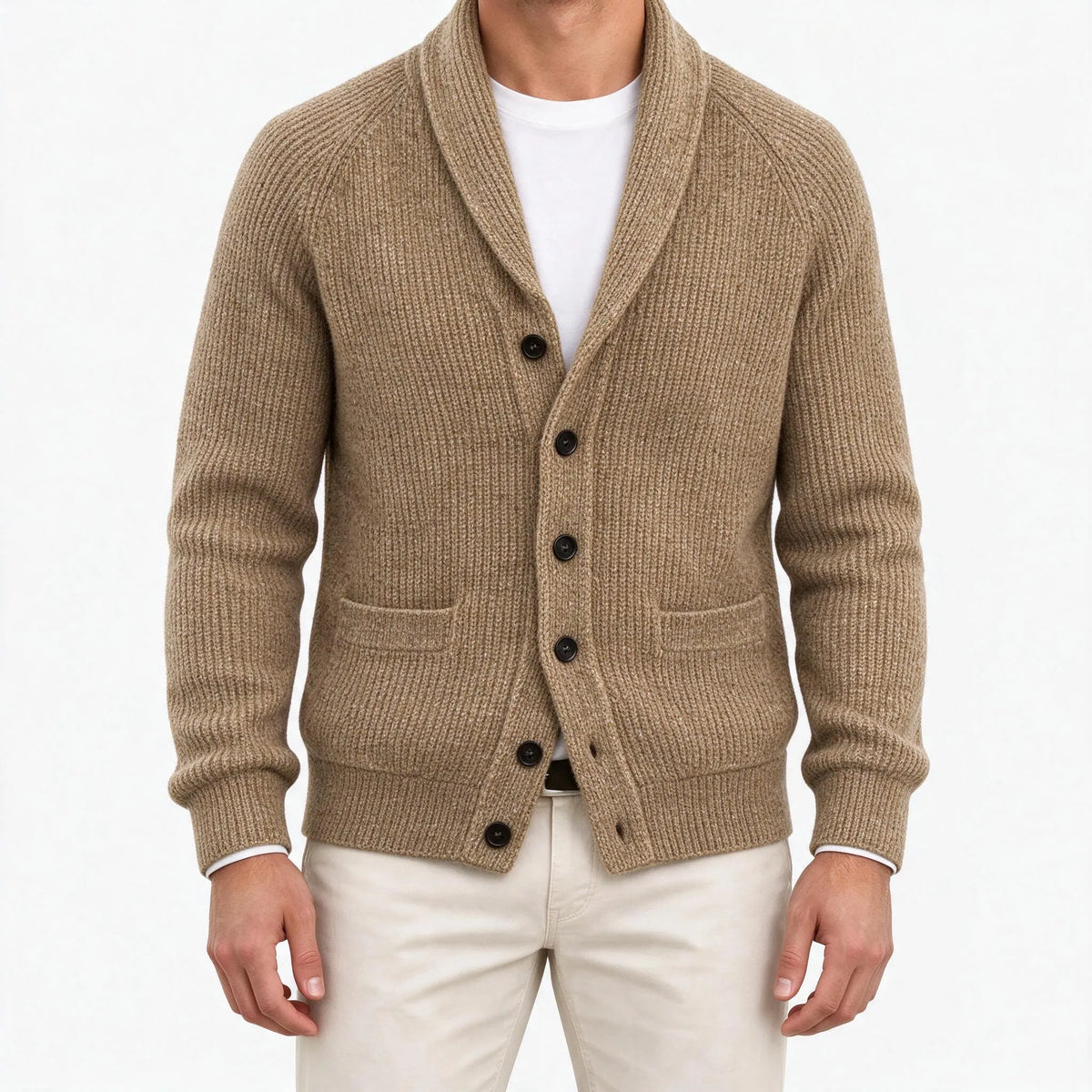 Trevor  - Button Front Knit Cardigan Sweater